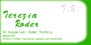 terezia roder business card